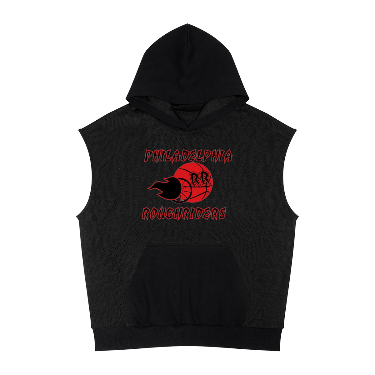 Philly RoughRiders Unisex Panel Mesh Sleeveless Hoodie
