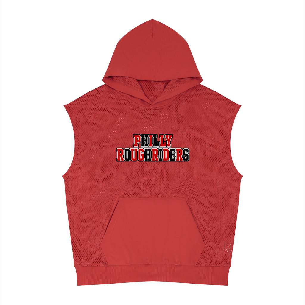 Philly RoughRiders Unisex Panel Mesh Sleeveless Hoodie