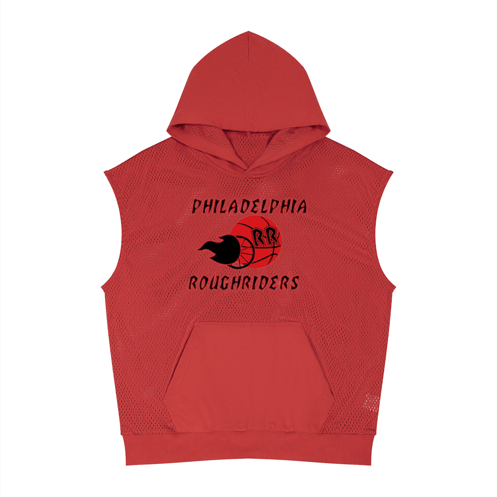 Philly RoughRiders Unisex Panel Mesh Sleeveless Hoodie