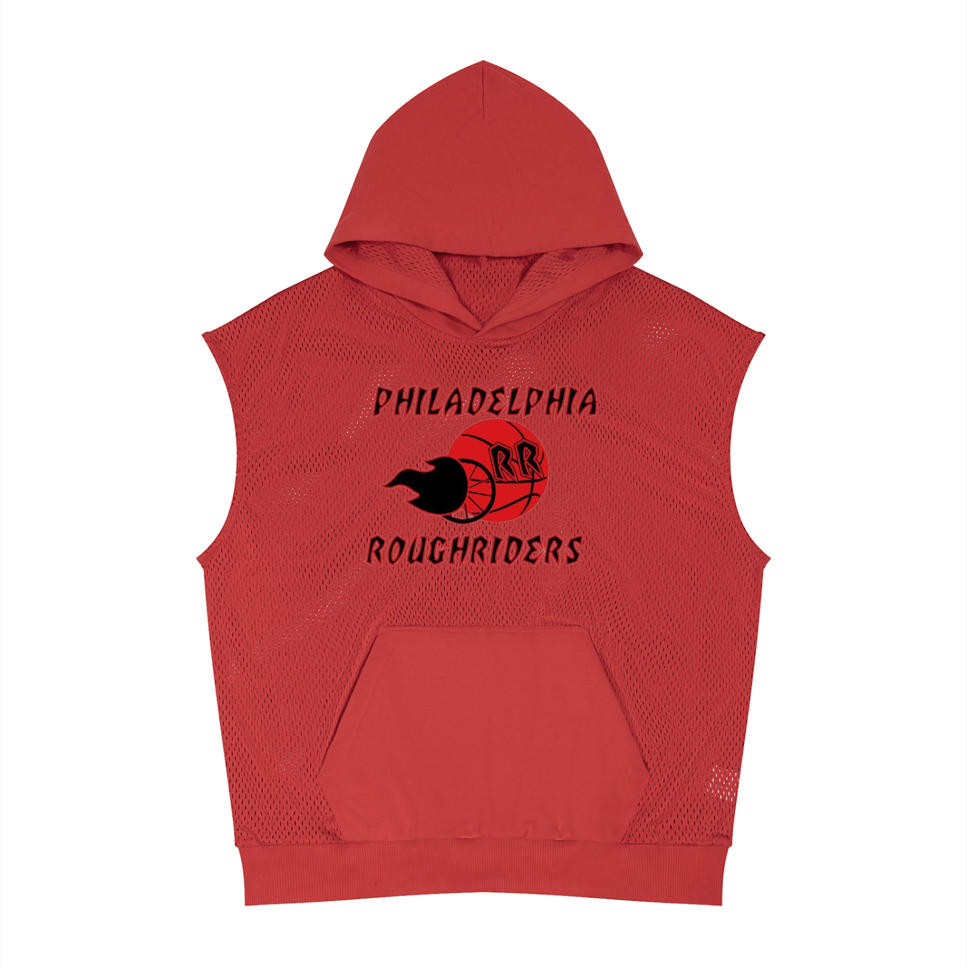 Philly RoughRiders Unisex Panel Mesh Sleeveless Hoodie