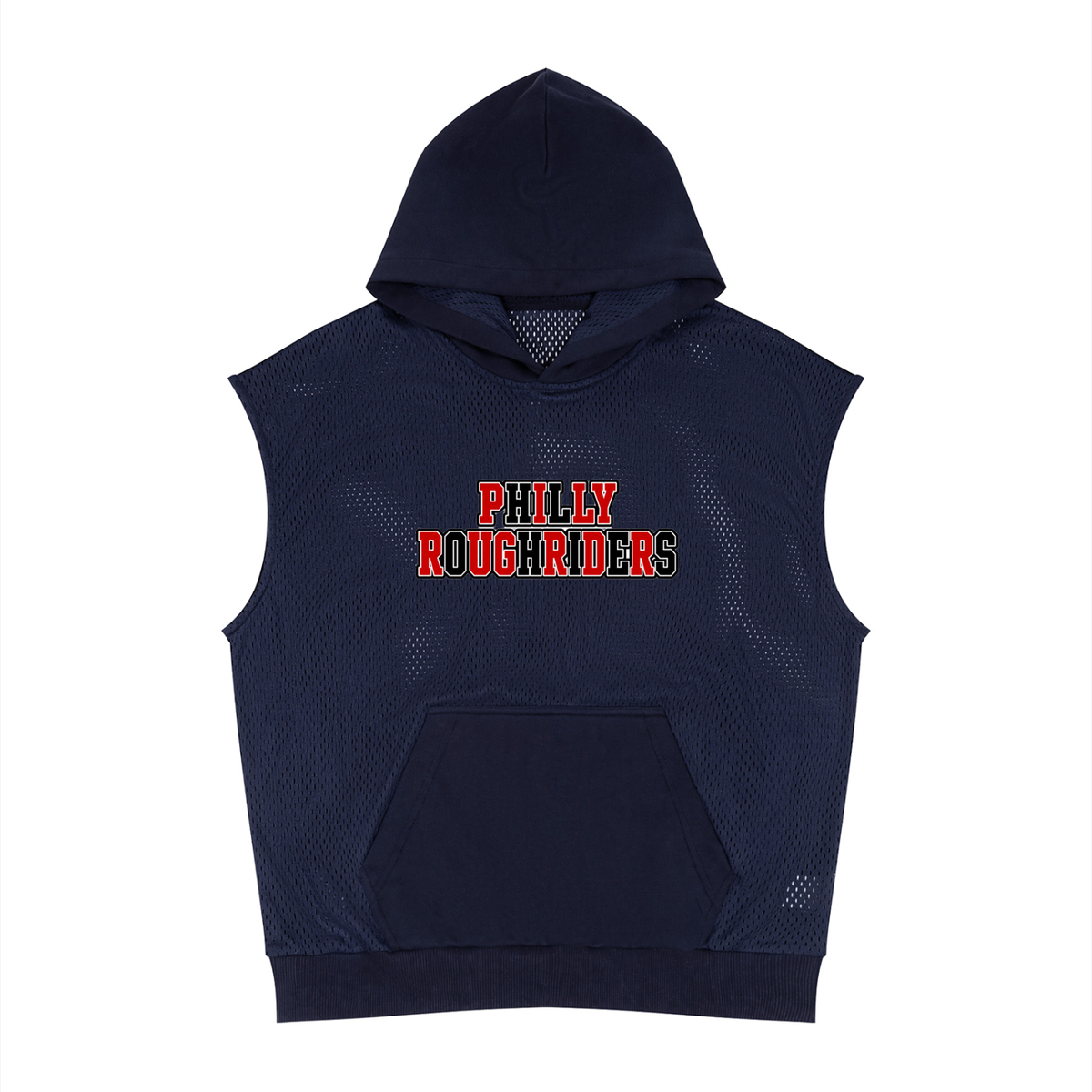 Philly RoughRiders Unisex Panel Mesh Sleeveless Hoodie