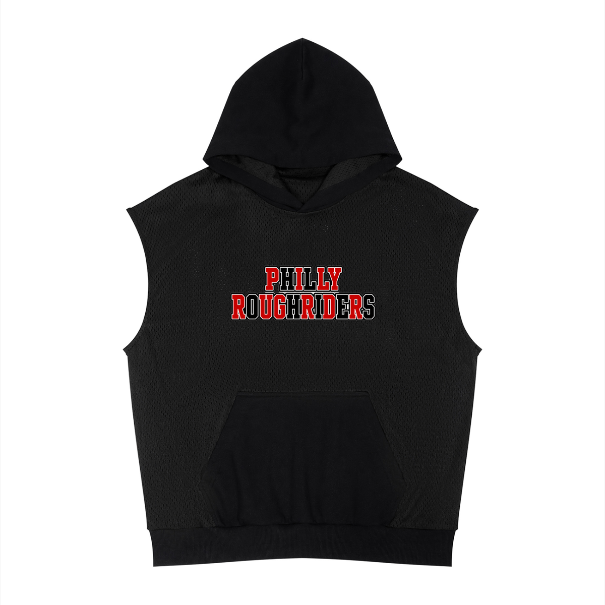 Philly RoughRiders Unisex Panel Mesh Sleeveless Hoodie